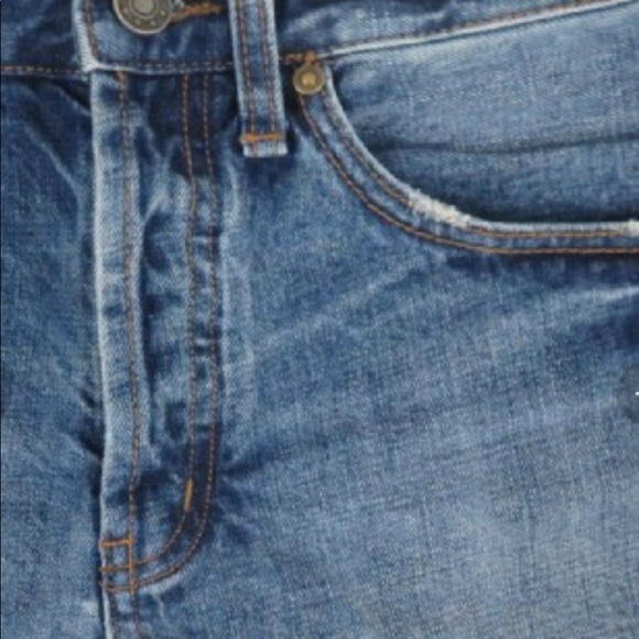 Free People Blue Jean Denim Shorts Sz 27 EUC - Picture 4 of 8